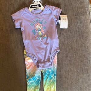 Hurley Lavender Mermaid Kids Bodysuit